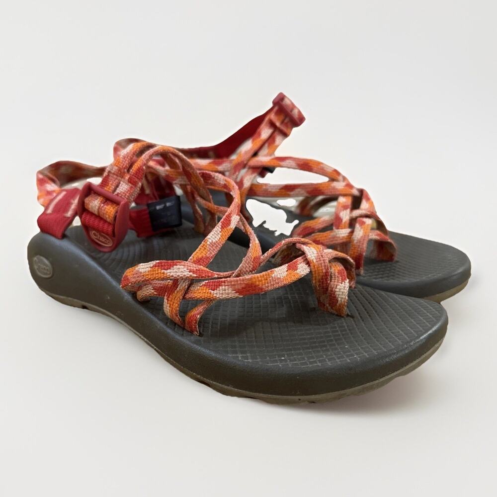 Chaco ZX/2 Classic Women's Sandals Size 10 Peach Quilt Orange Hiking Toe Loop